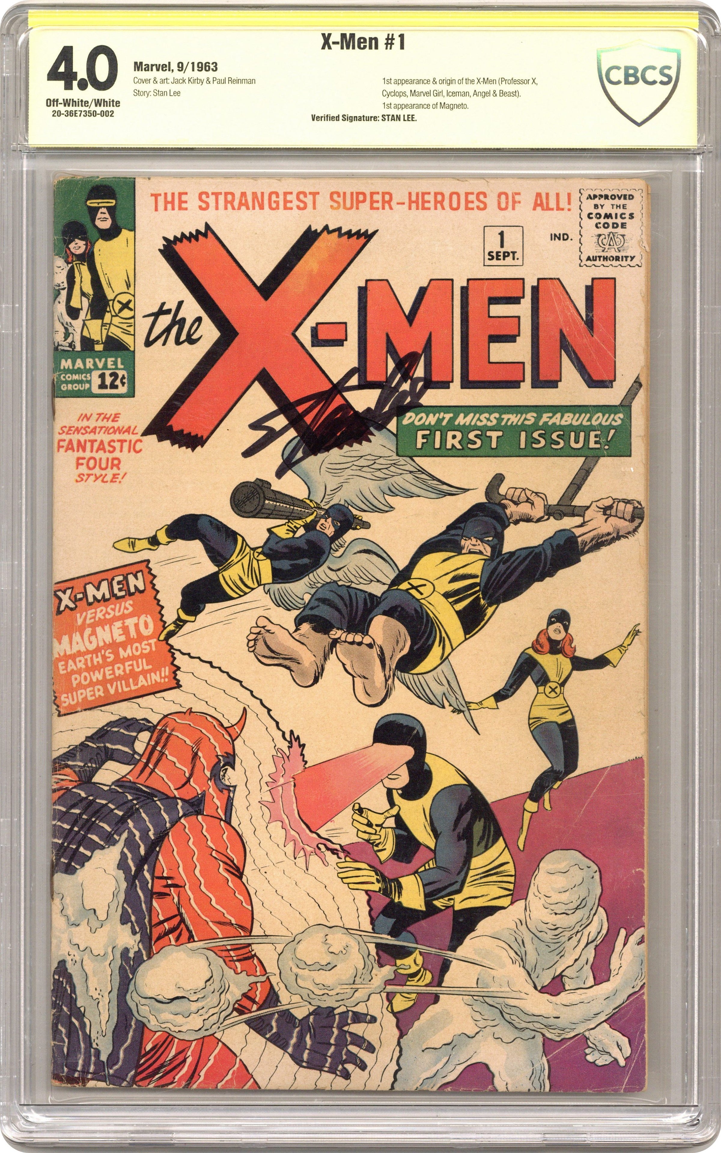 売上実績NO.1 Signed 4.0 CBCS #1 X-Men Uncanny COMICS by (1963 Lee. Stan 洋書